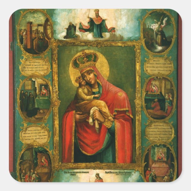 Sticker Carré Notre-Dame de Pochaev (Devant)