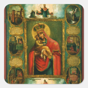 Sticker Carré Notre Madame de Pochaev