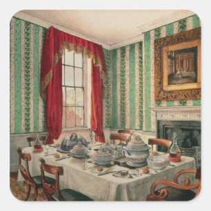Sticker Carré Notre salle à manger à York, 1838