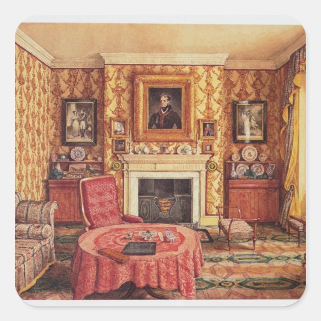 Sticker Carré Notre salon de dessin à York (Devant)