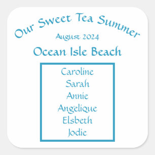 Sticker Carré Notre Sweet Tea Summer Sunshine Friends Beach Trie