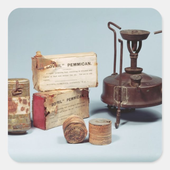 Sticker Carré Nourriture prise sur l'expédition antarctique de S (Devant)