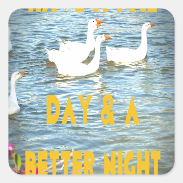 Sticker Carré Nous laissons toujours nos clients heureux et sati (Devant)