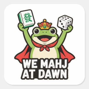 Sticker Carré Nous Mahj à l'aube Empereur Grenouille Fa Carreau 