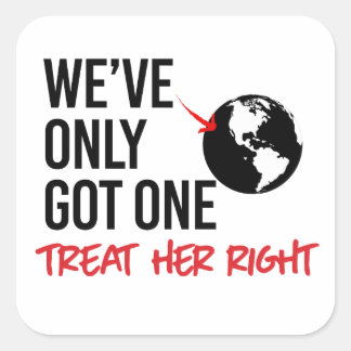 Sticker Carré Nous n'avons qu'une seule terre