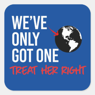 Sticker Carré Nous n'avons qu'une seule terre