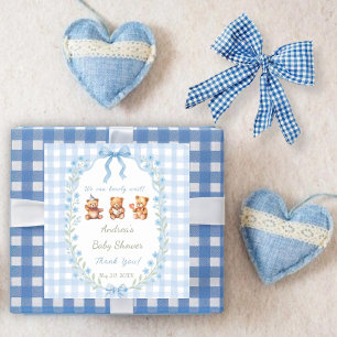 Sticker Carré Nous Pouvons à Peine Attendre Baby Shower à Carrea
