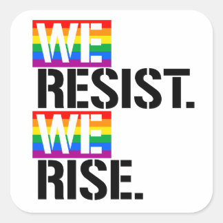 Sticker Carré Nous résistons Nous nous levons
