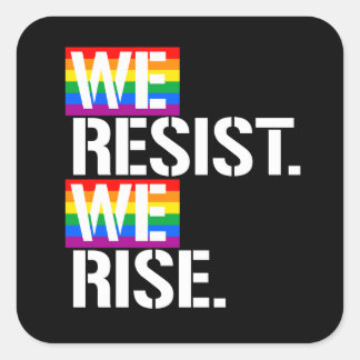 Sticker Carré Nous résistons Nous nous levons