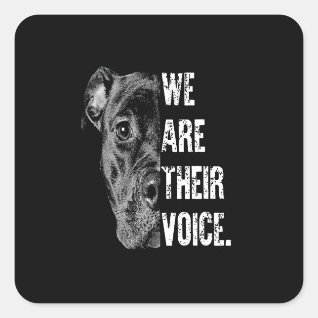 Sticker Carré nous sommes leur voix (Devant)