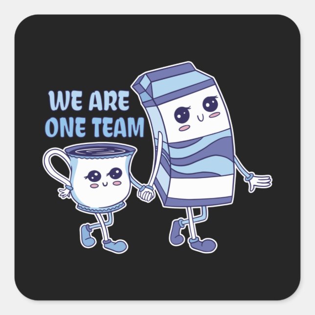 Sticker Carré Nous sommes une équipe (Devant)