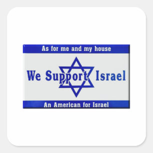 Sticker Carré Nous soutenons l'Israël