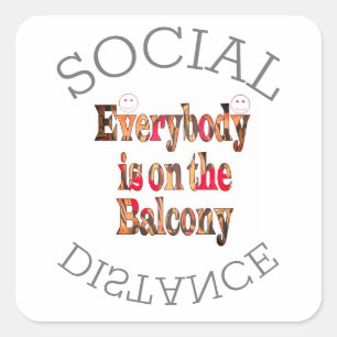 Sticker Carré Nous survivrons à COVID-19 : Un message de résilie