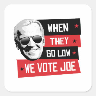 Sticker Carré Nous votons Joe