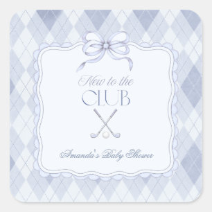 Sticker Carré Nouveau au Club Blue Boy Golf Décoration Baby Show