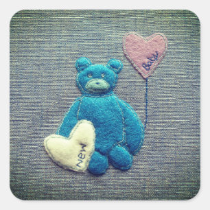 Sticker Carré Nouveau bébé