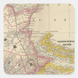 Sticker Carré Nouveau-Brunswick, Nouvelle-Écosse