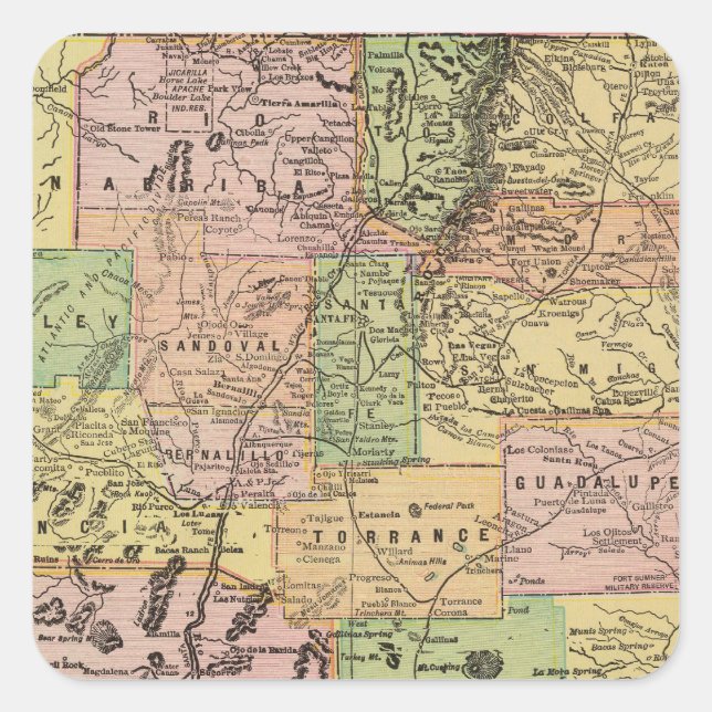 Sticker Carré Nouveau-Mexique (Devant)