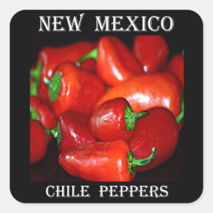 Sticker Carré Nouveau-Mexique Chili Peppers (Chili)