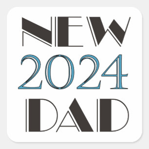 Sticker Carré Nouveau papa 2024