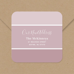 Sticker Carré Nouvelle adresse Mauve Paint Swatch
