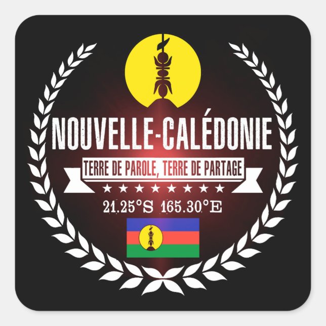 Sticker Carré Nouvelle-Calédonie (Devant)