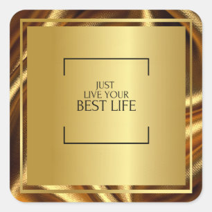 Sticker Carré "Nouvelle Réflexion : Vous êtes grandeur" Noir et 