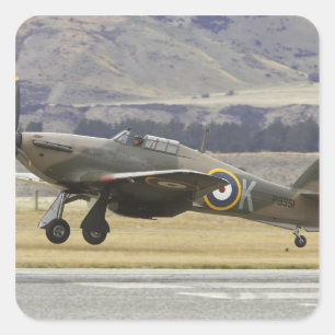 Sticker Carré Nouvelle-Zélande, Otago, Wanaka, Warbirds Over 6