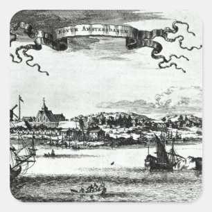 Sticker Carré Novum Amsterodamum, c.1667