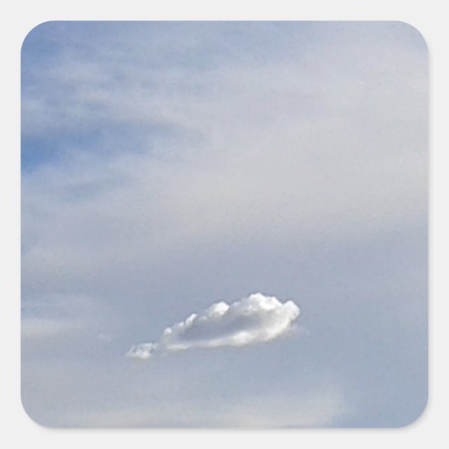 Sticker Carré Nuage Et Nuage (Devant)