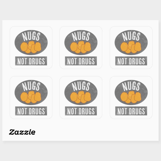 Sticker Carré Nuages et non drogues (Feuille)