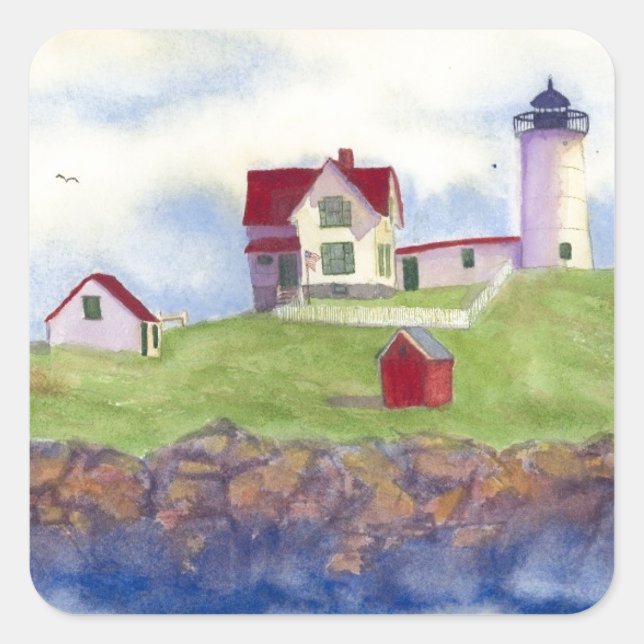 Sticker Carré nubble d'été (Devant)