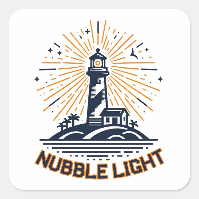 Sticker Carré Nubble Light Maine Lever du Soleil (Devant)