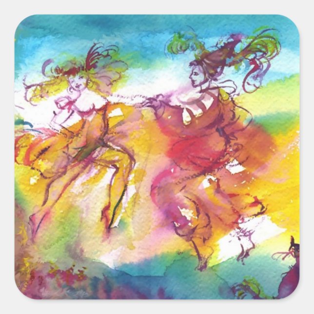 Sticker Carré NUIT DU CARNAVAL / Mascarade vénitienne, Musique d (Devant)