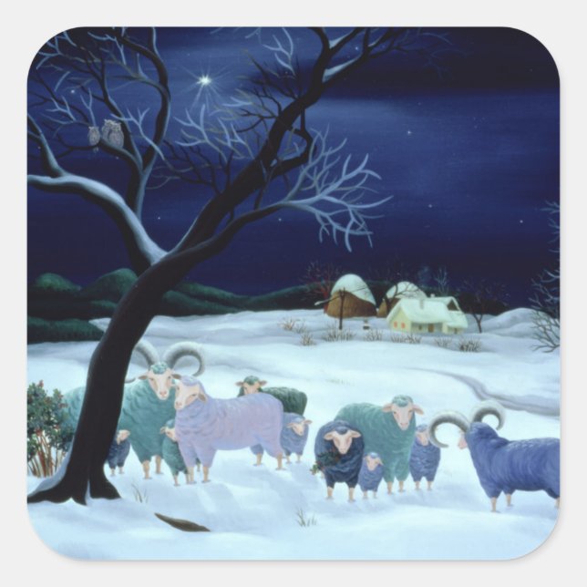 Sticker Carré Nuit silencieuse Saint Nuit 1995 (Devant)