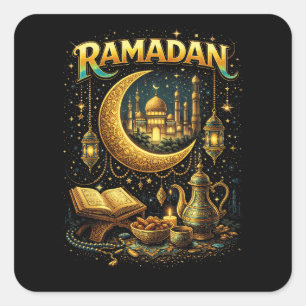 Sticker Carré Nuits dorées du Ramadan