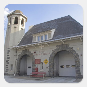 Sticker Carré Numéro 19 Engine House à Washington, D.C.