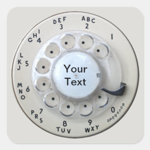 Sticker Carré Numéro de téléphone du Rotary de Cram