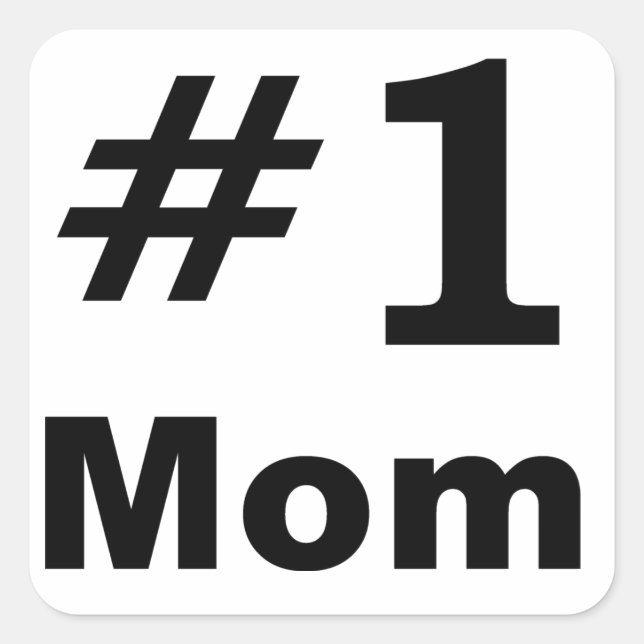 Sticker Carré Numéro une mère (Devant)