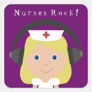 Sticker Carré Nurses Rock !