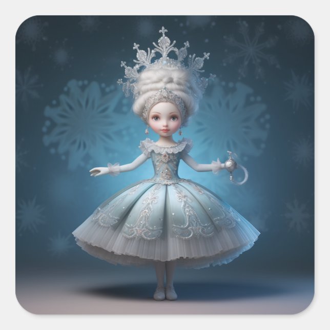 Sticker Carré Nutcracker Ballet Fashion-Snow Queen (Devant)