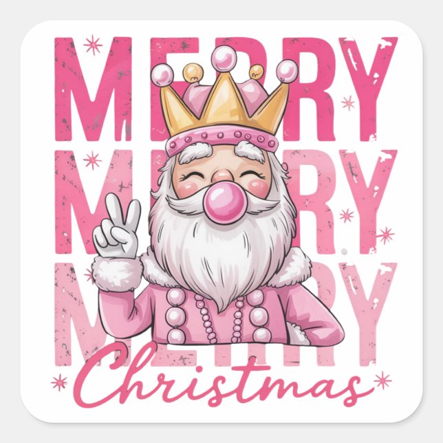 Sticker Carré Nutcracker Merry Christmas Pinky Ballet Soldier  (Devant)