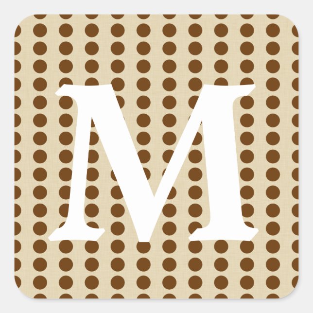 Sticker Carré Nutmeg Spice Moods Doses avec Monogramme initial (Devant)