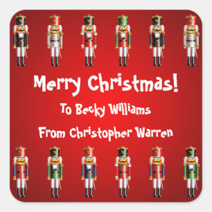 Sticker Carré Nutty Nutcracker Toy Soldiers Army Cartoon