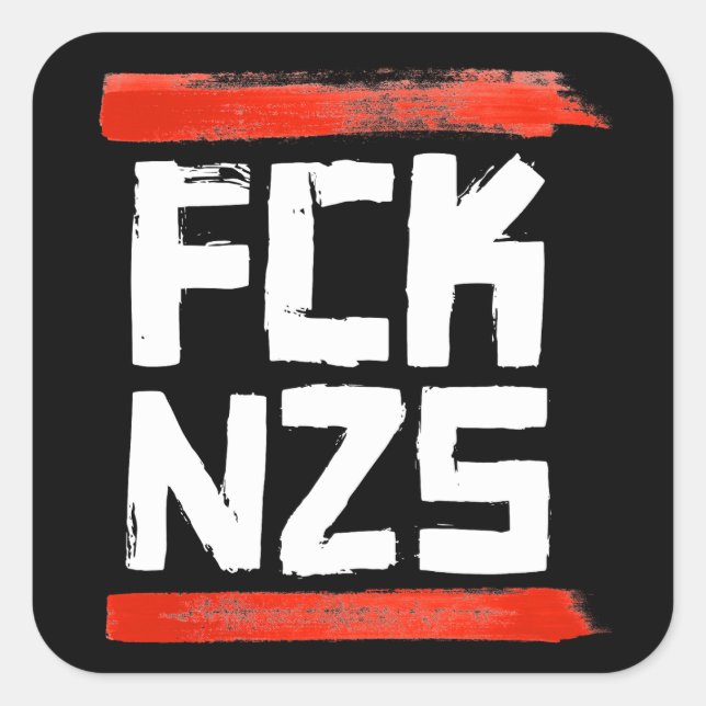 STICKER CARRÉ NZS FCK (Devant)