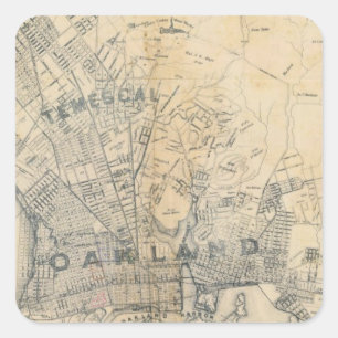 Sticker Carré Oakland, Berkeley, Alameda