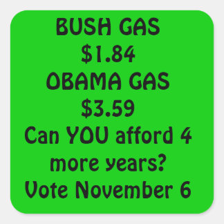 Sticker Carré obama du gaz