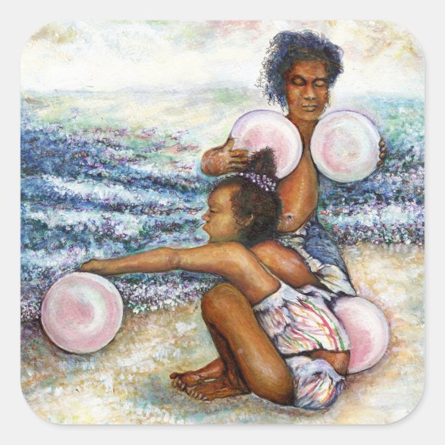 Sticker Carré Obsédés par la conquête de l'impossible (Devant)