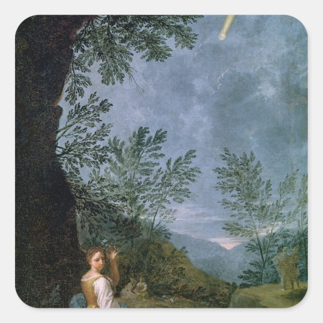 Sticker Carré Observations astronomiques (Devant)