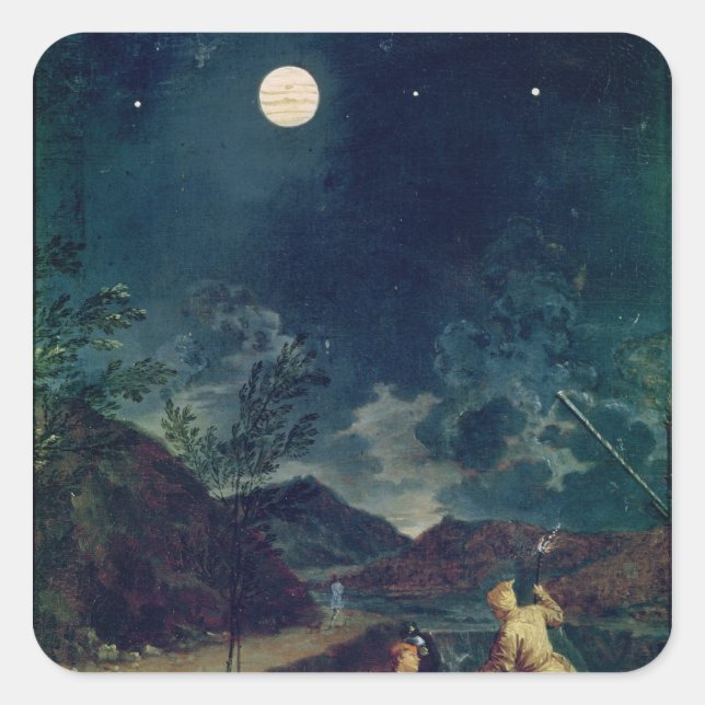 Sticker Carré Observations astronomiques (Devant)